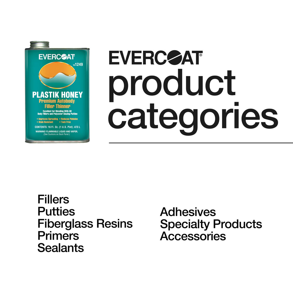 Evercoat Plastik Honey application pour over smooth filler surface