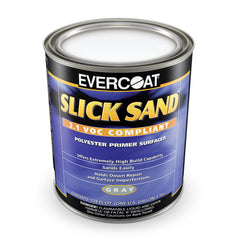 Evercoat Slick Sand 128oz bottle showing high-build primer for rough surfaces.