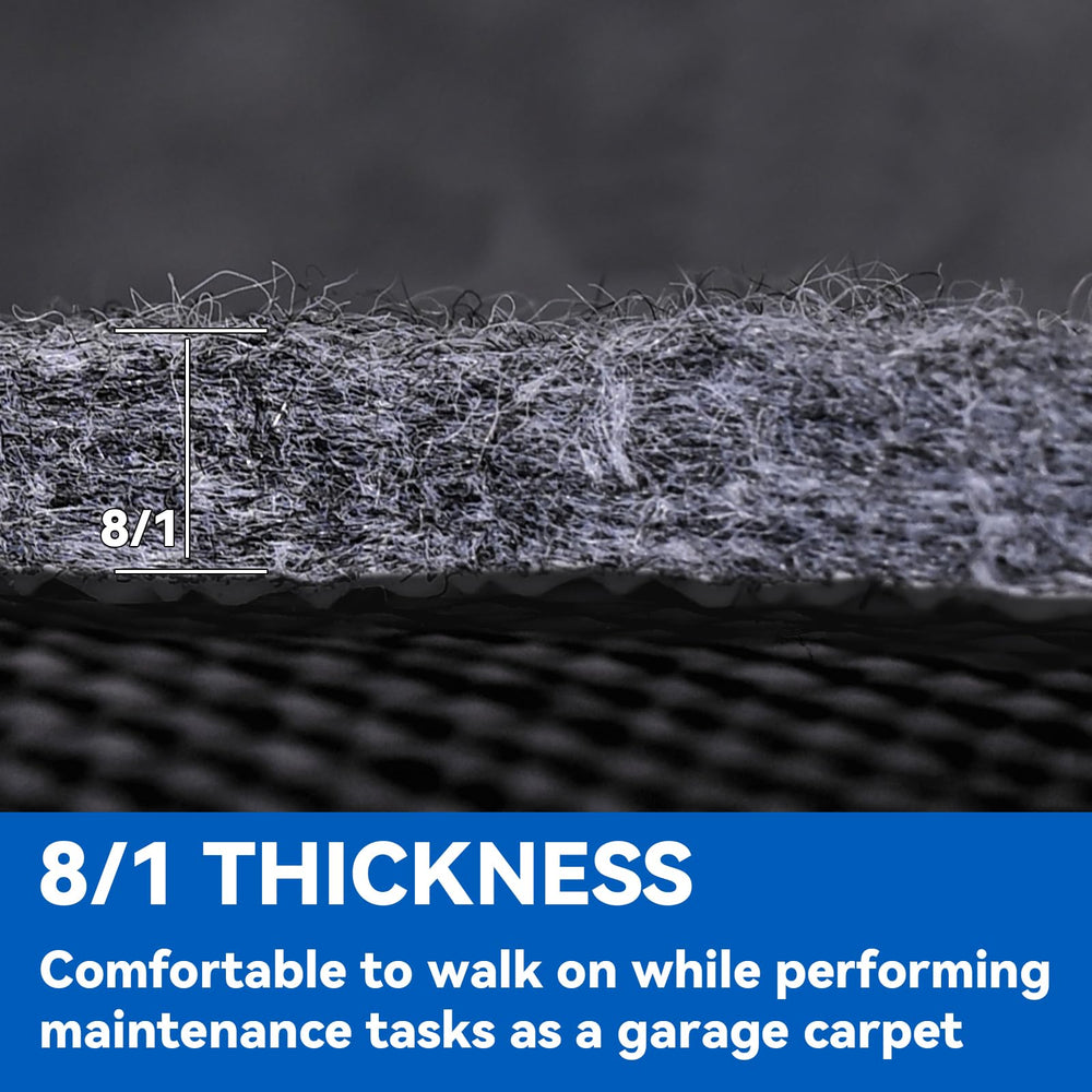 Evercomfy mat in garage setting offers versatile protection