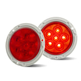 EVERESTHD 2-pack 4-inch LED round tail light highlights stop and brake visibility for trucks.