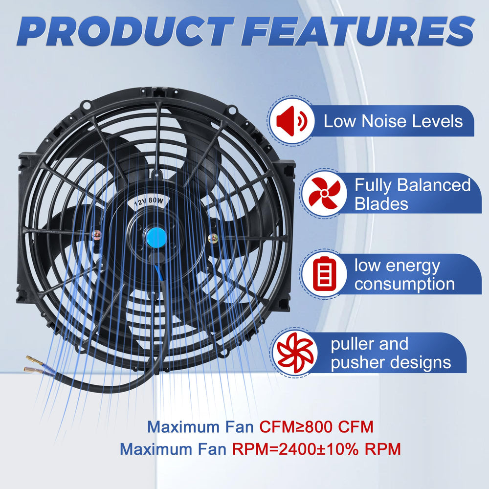 EVERESTWAY radiator fan mount brackets, shows secure integration for universal use.