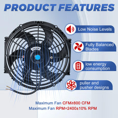 EVERESTWAY radiator fan mount brackets, shows secure integration for universal use.