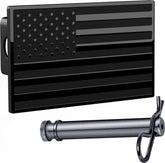 eVerHITCH American flag hitch cover front plate 5x3 inches, durable and weatherproof.