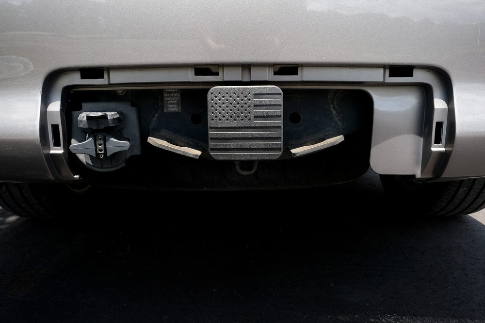EverHITCH rugged 2-inch hitch plug protects the receiver while showcasing pride.
