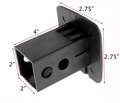 eVerHITCH USA flag hitch cover back view showing rear profile and mounting area