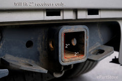 eVerHITCH installed on a receiver with stainless pin bolt for added security