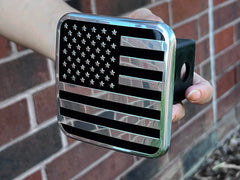eVerHITCH flag-hitch-cover side profile on a 2-inch receiver for secure fit