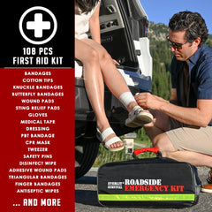 Everlit tow strap for secure vehicle recovery.
