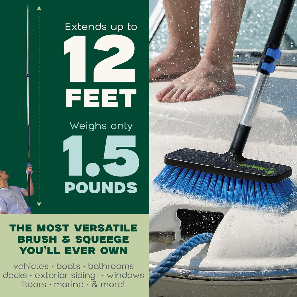 EverSPROUT versatile brush for floors, decks, and patios.