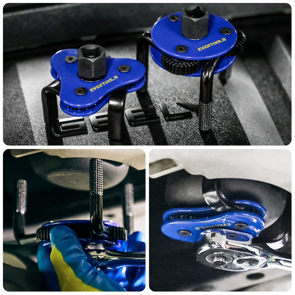 Evertools included gloves provide grip and cleanliness during oil changes.