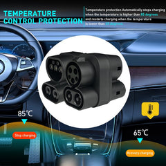 EVHIKING CCS1 to CCS2 adapter AC charging gun enables Type 1 compatibility.