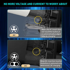 EVHIKING CCS1 to CCS2 adapter with DC charging gun enables high-current charging.