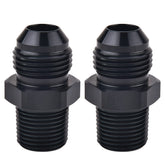 EVIL ENERGY 10AN flare-to-12NPT adapter front view shows durable aluminum with a black finish for clean routing.