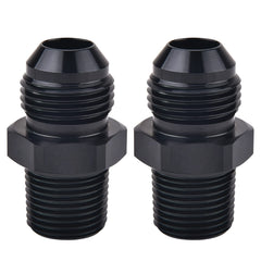 EVIL ENERGY 10AN flare-to-12NPT adapter front view shows durable aluminum with a black finish for clean routing.