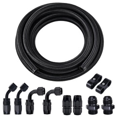 EVIL ENERGY 10AN fuel line kit outer braid view highlighting durable nylon braid for longevity