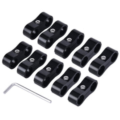 EVIL ENERGY 10AN hose separator clamp in black for secure fuel line mounting