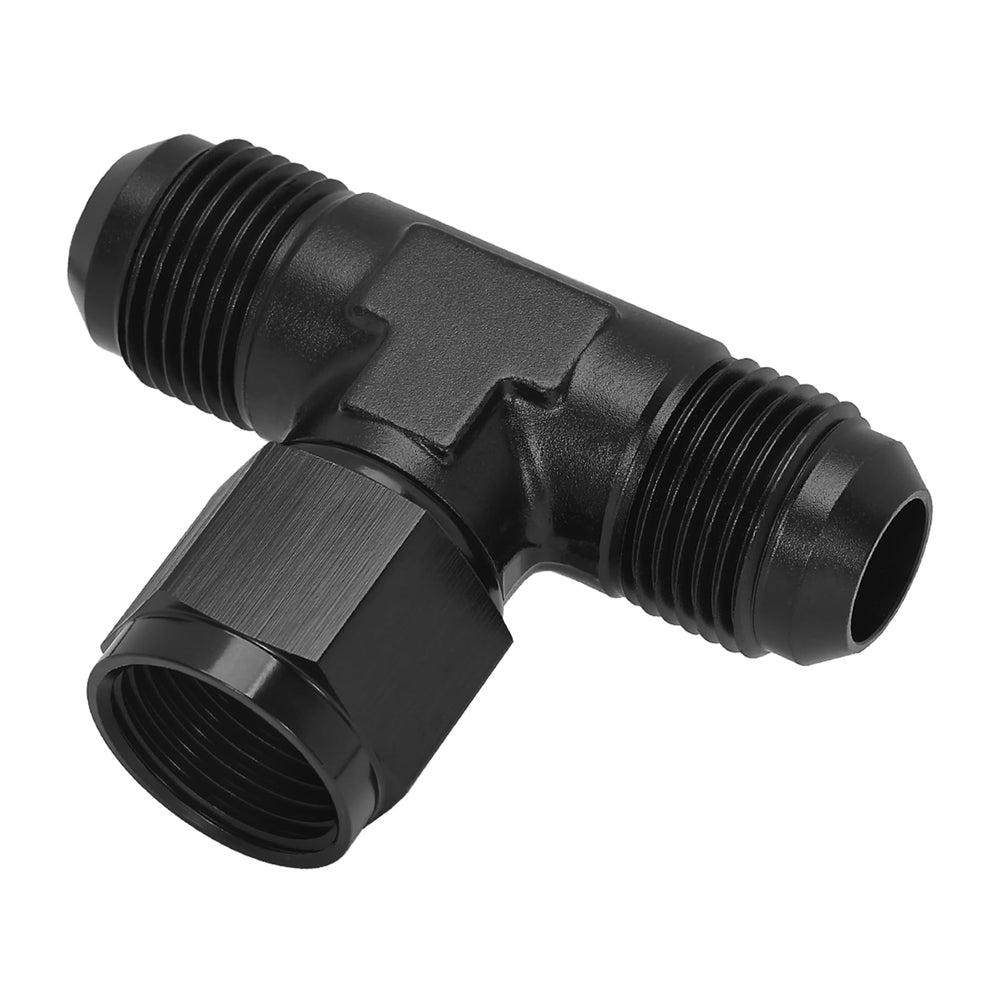 EVIL ENERGY 10AN male tee fitting with side swivel in black for versatile hose connections