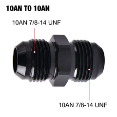 EVIL ENERGY 10AN male-to-male flare set shows durable aluminum 6061-T6 construction.