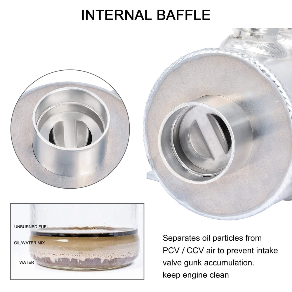 EVIL ENERGY 10AN catch can bottom valve enables quick draining during maintenance.