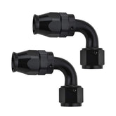 EVIL ENERGY 10AN PTFE hose end 90-degree fitting in black, ideal for tight engine compartments.