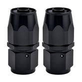EVIL ENERGY 12AN straight swivel fitting in black for secure hose connections.