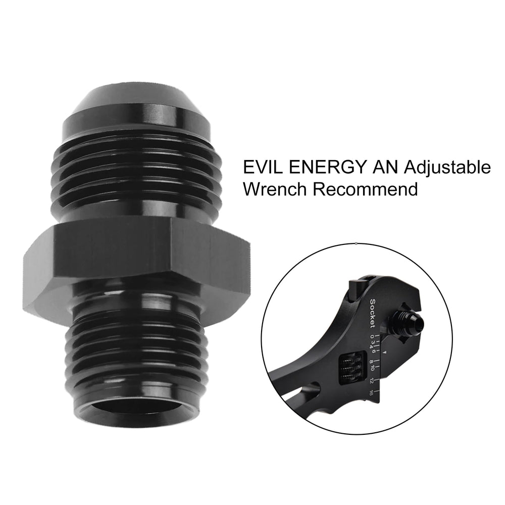 EVIL ENERGY 2-pack adapters simplify installation across multiple fuel system lines.