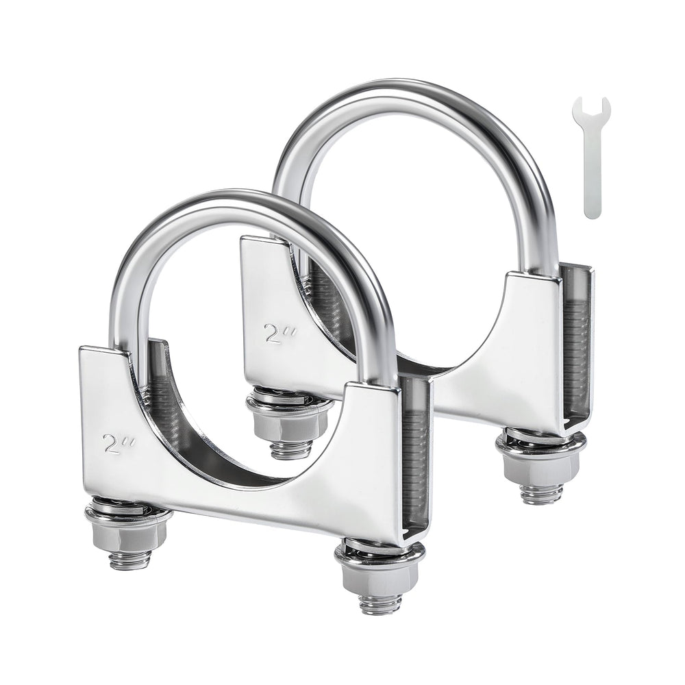 EVIL ENERGY 2in U-bolt exhaust clamp secures a tight connection for exhaust pipes.