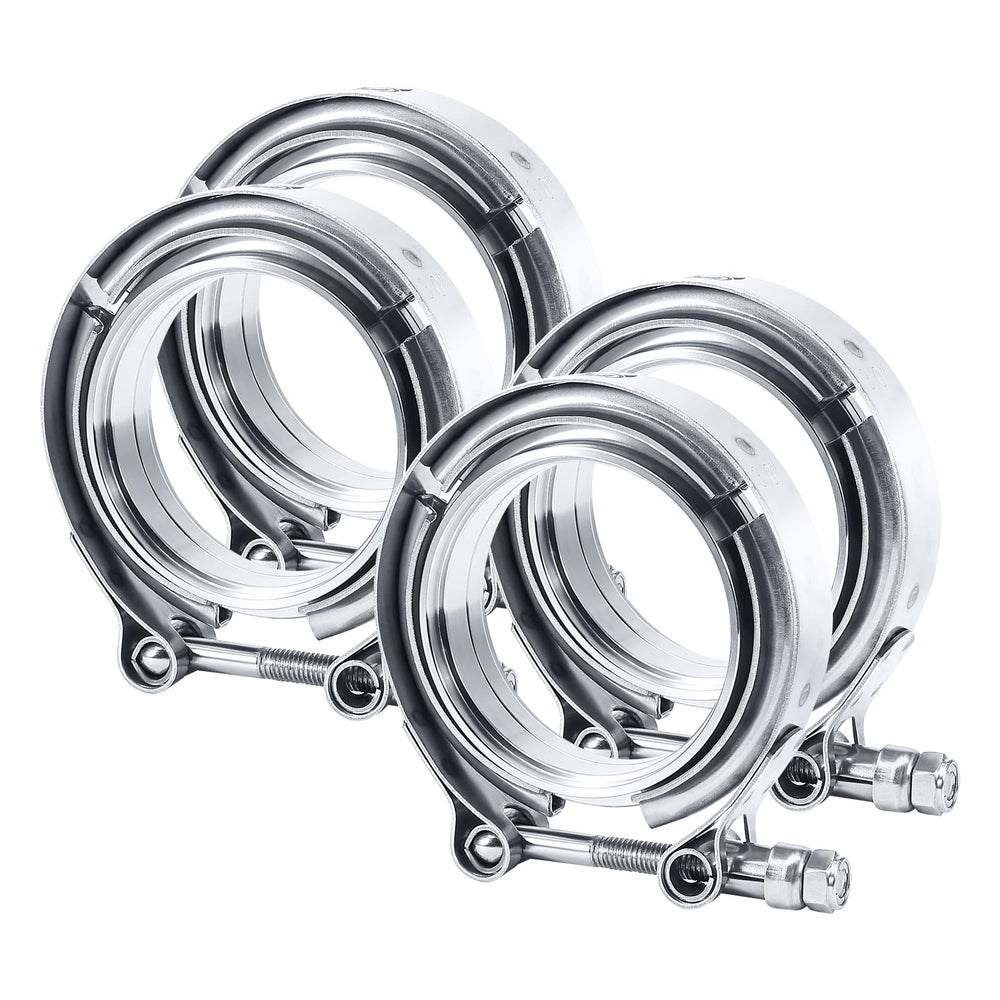 EVIL ENERGY 3.0-inch V-band clamp with male flange for secure connection.