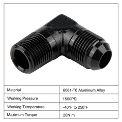 EVIL ENERGY 37-degree flare seal on the AN side reduces leaks in rugged setups.