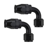EVIL ENERGY 4AN PTFE hose end fitting 90-degree black for secure fuel line connections