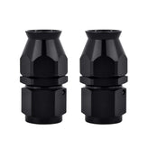 EVIL ENERGY 4AN PTFE hose end straight black, 2-pack, for easy installation on PTFE fuel lines.
