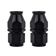 EVIL ENERGY 4AN PTFE hose end straight black, 2-pack, for easy installation on PTFE fuel lines.