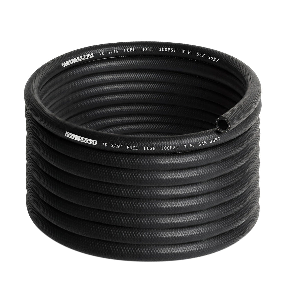 EVIL ENERGY 5/16 push-lock fuel hose showing ID 8mm and OD 14mm for secure connections