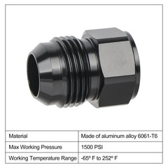 EVIL ENERGY 6061-T6 aluminum black anodized adapter emphasizing corrosion resistance