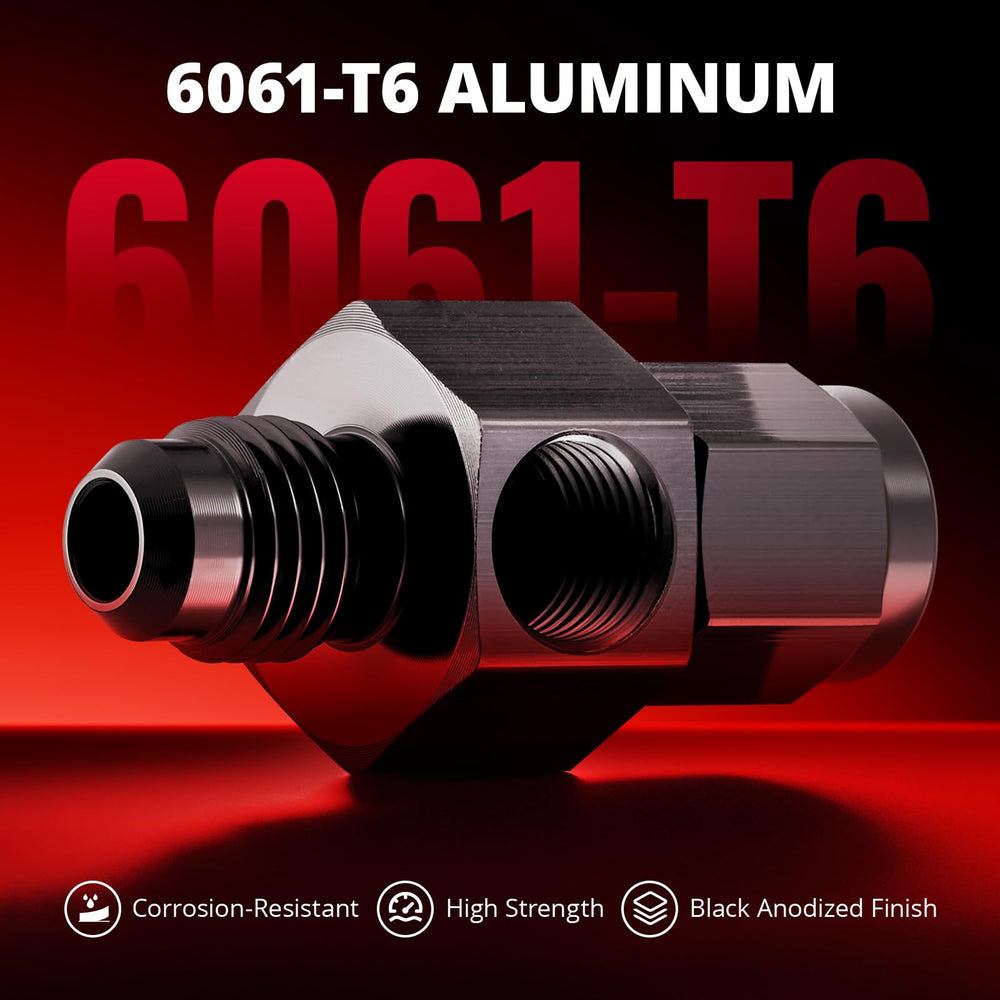 EVIL ENERGY 6061-T6 aluminum fuel fitting offers lightweight strength.