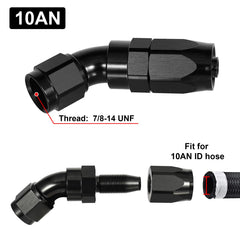 EVIL ENERGY 6061-T6 aluminum hose end fitting offers durable, lightweight performance.