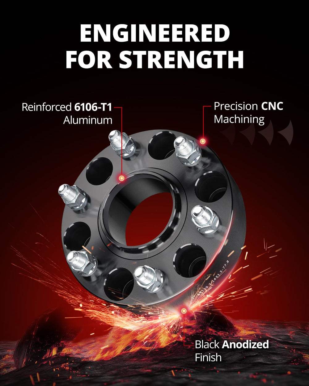 EVIL ENERGY 6061-T6 aluminum spacers for Ram 1500 durability