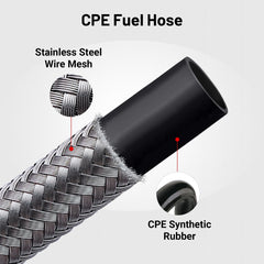 EVIL ENERGY 6AN braided fuel line with end fittings, ideal for reliable fuel delivery