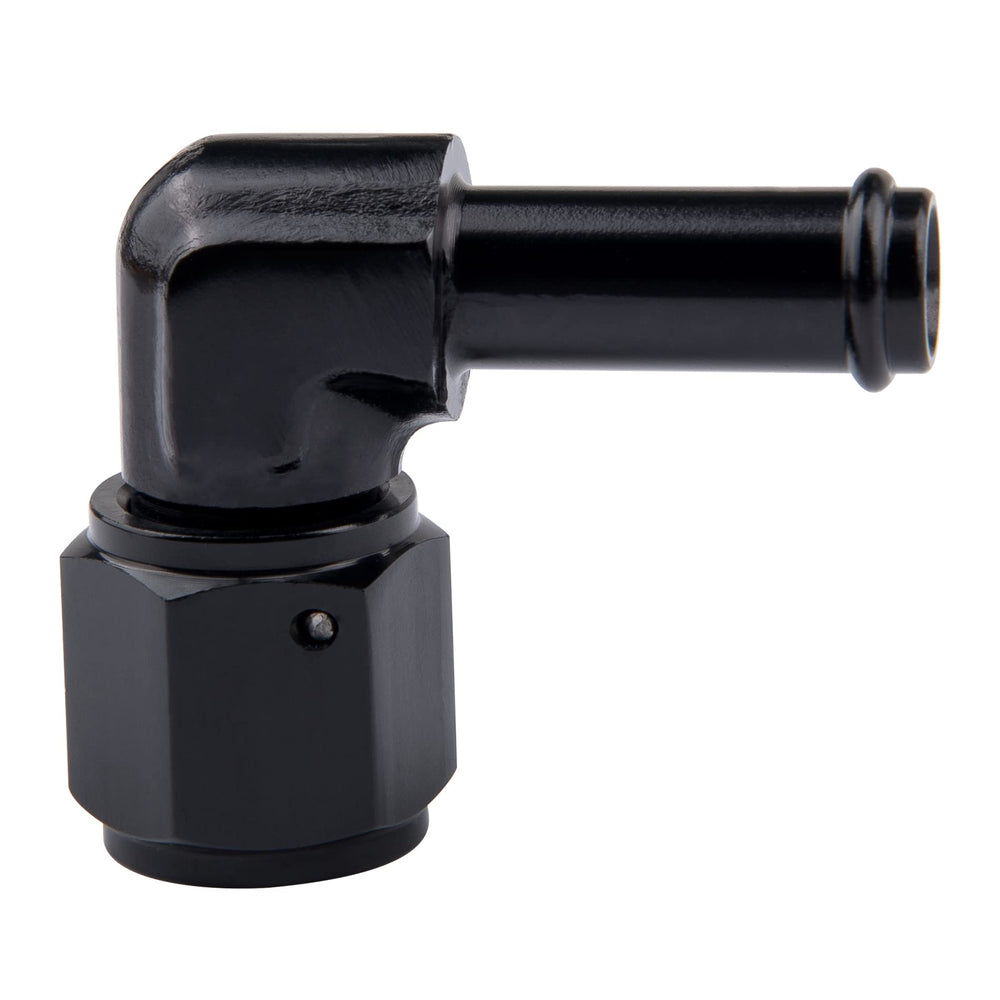 EVIL ENERGY 6AN to 3/8 barb fitting with 90-degree swivel for flexible connections