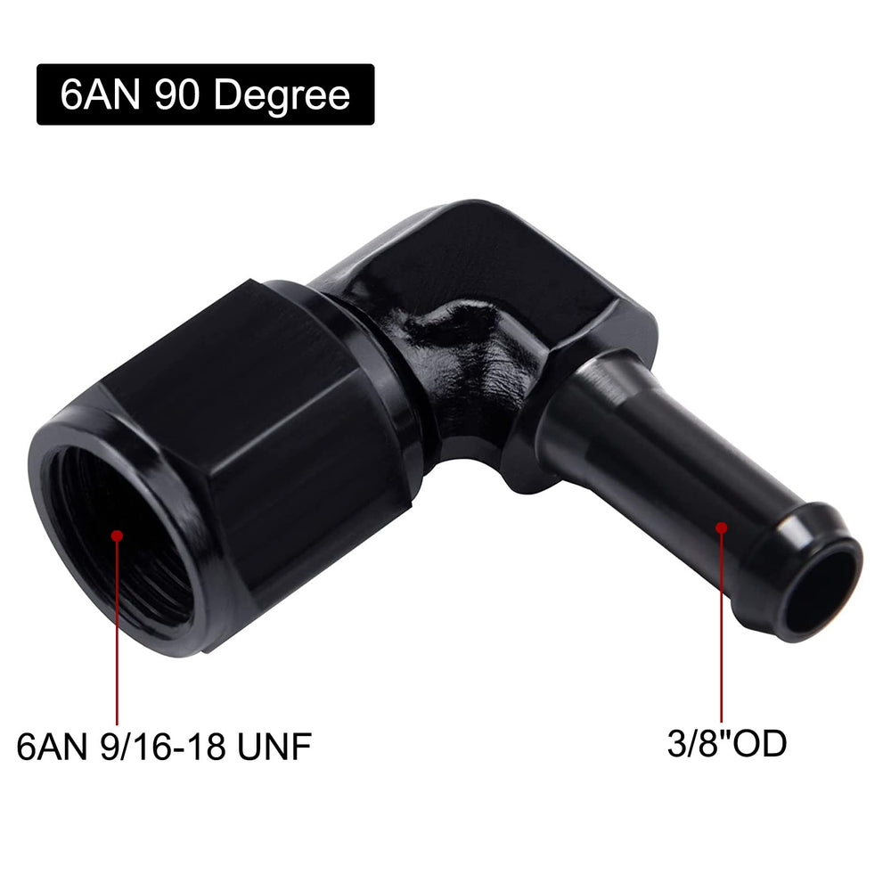 EVIL ENERGY 6AN fitting, 90-degree swivel design ideal for tight routing and installation.