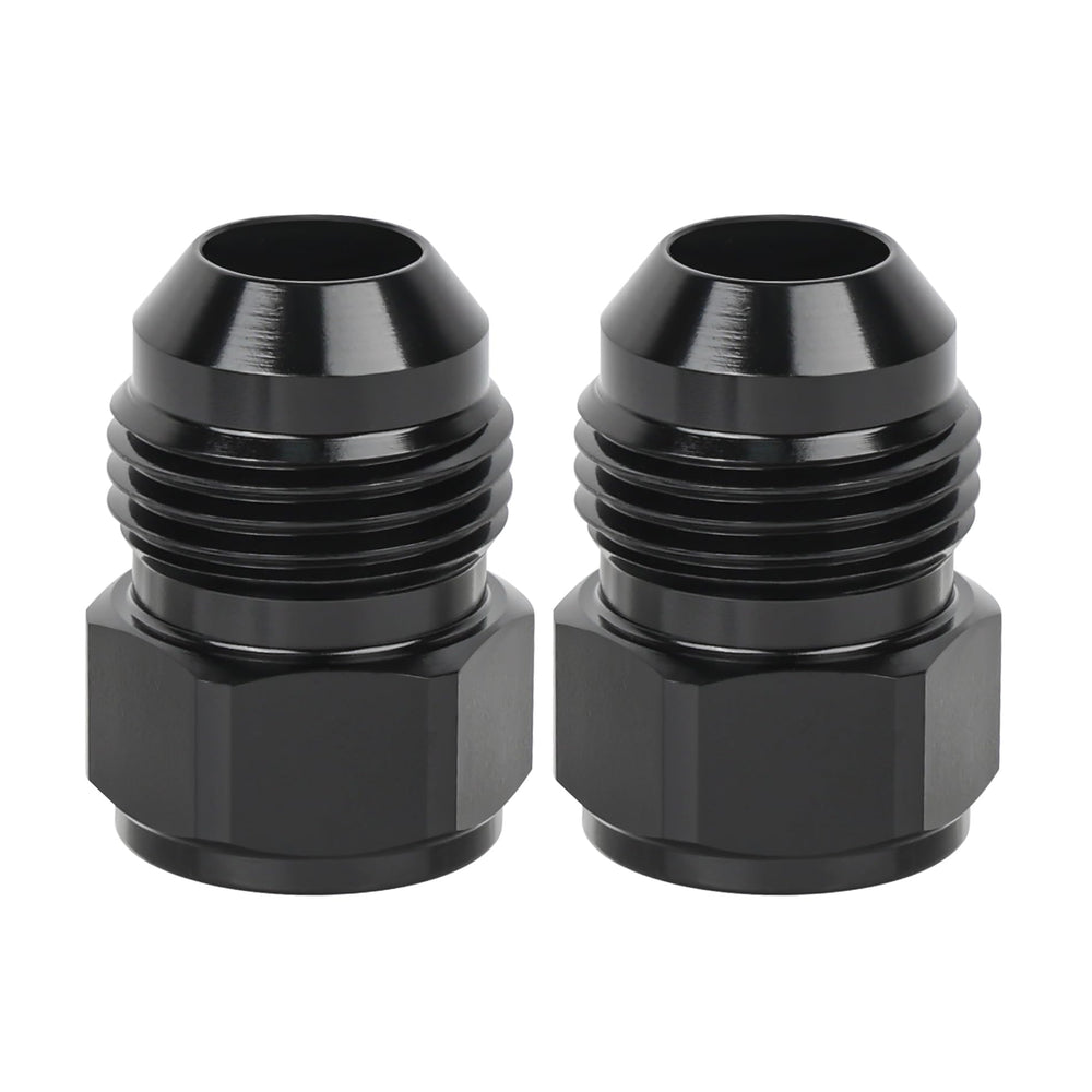 EVIL ENERGY 6AN female to 8AN male flare reducer close-up, ideal for tight engine bays.