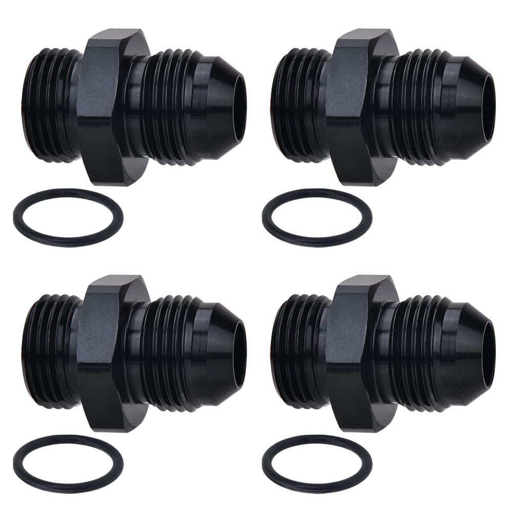 EVIL ENERGY 6AN to AN6 ORB fitting assembly: durable aluminum with reliable flare seal.
