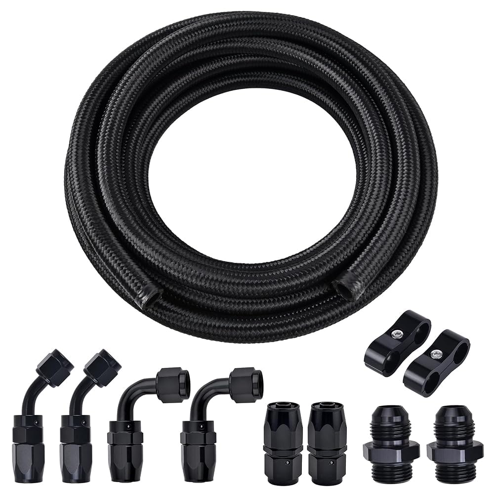 EVIL ENERGY 6AN fuel line kit with 10ft hose for flexible high-pressure routing.