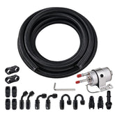 EVIL ENERGY 6AN fuel line kit closeup shows durable braided hose for EFI installations.