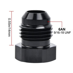 EVIL ENERGY 6AN blanking plug hex profile, rugged aluminum finish.