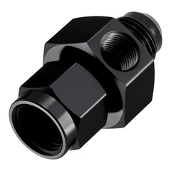EVIL ENERGY 6AN take-off with swivel and 1/8 NPT gauge port for fuel pressure sensing.