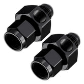 EVIL ENERGY 6AN male flare to -6 female swivel with gauge port for easy monitoring