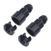 EVIL ENERGY 6AN EFI fuel rail fitting in aluminum alloy, ready for performance installs.