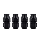 EVIL ENERGY 6AN PTFE hose end fitting straight black connects PTFE hose securely