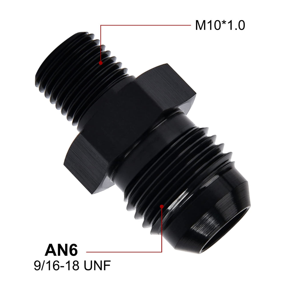 EVIL ENERGY 6AN to M10 adapter side view highlighting compact aluminum design.